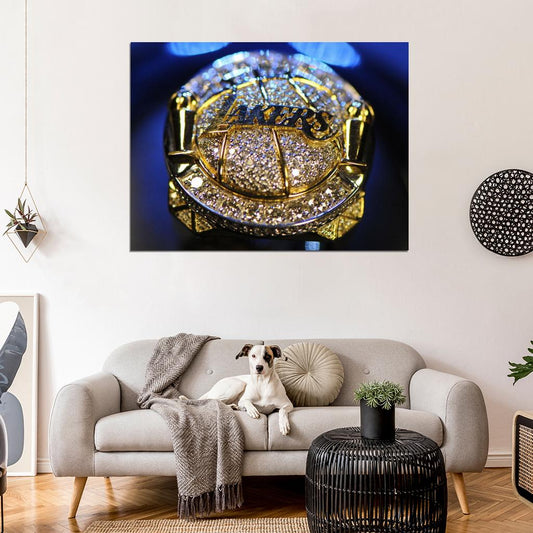 Los Angeles Champion Ring Basketball Sport Wall Art Print Poster