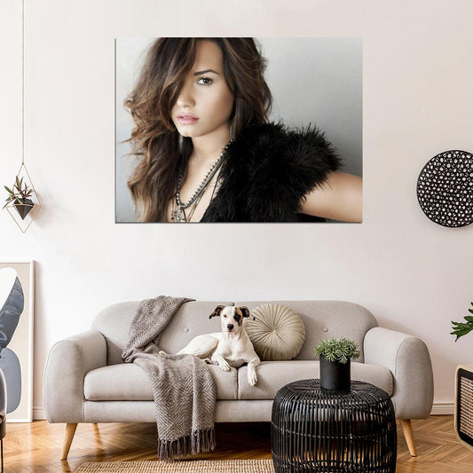Demi Lovato Portrait Pop Music Singer Rare Wall Art Print Poster