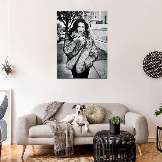 Jennifer Lopez Pop R&B Music Singer BW Rare Wall Art Print Poster