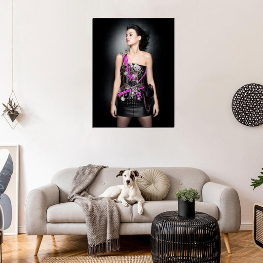 Katy Perry Hot Leather Dress Pop Music Singer Rare Wall Art Print Poster