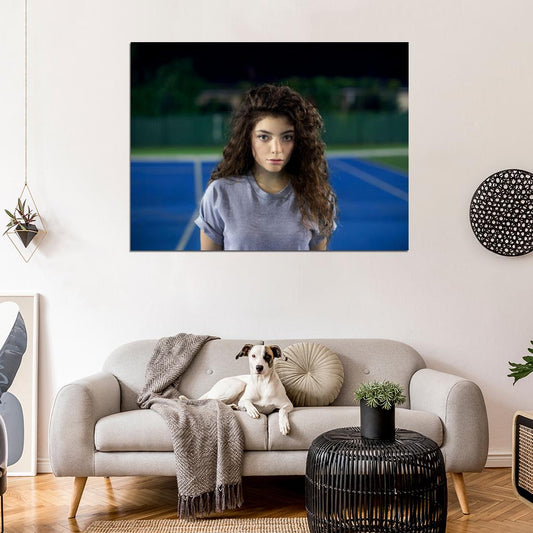 Lorde Tennis Court Indie Pop Singer Music Rare Wall Art Print Poster