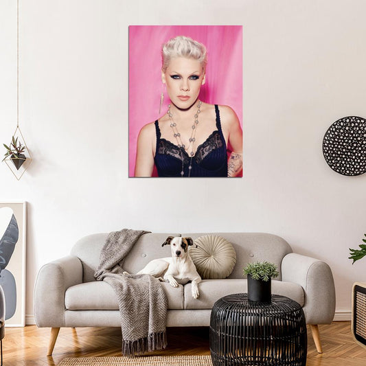 Pink Sexy Hot Pop Rock Music Singer Rare Wall Art Print Poster
