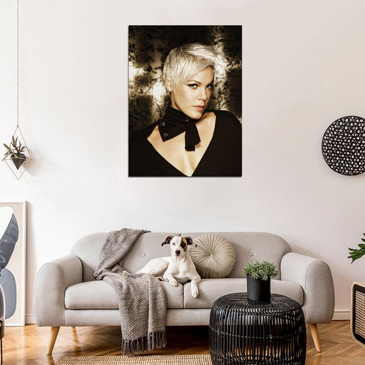 Pink Hot Beautiful Portrait Pop Rock Music Singer Rare Wall Art Print Poster