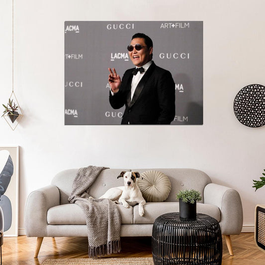 Psy Suit Sunglass Smile K-Pop Music Singer Rare Wall Art Print Poster
