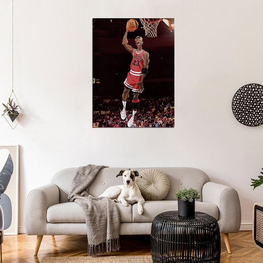 Michael Jordan Cool Art Slam Dunk Contest Retro Basketball Sport Wall Art Print Poster