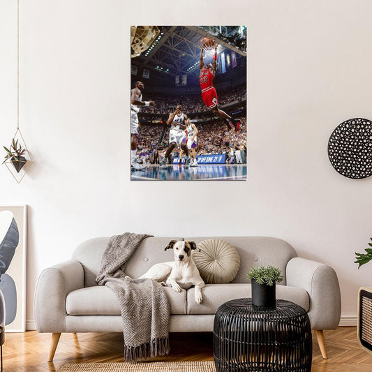 Michael Jordan Dunk Basketball Sport Wall Art Print Poster