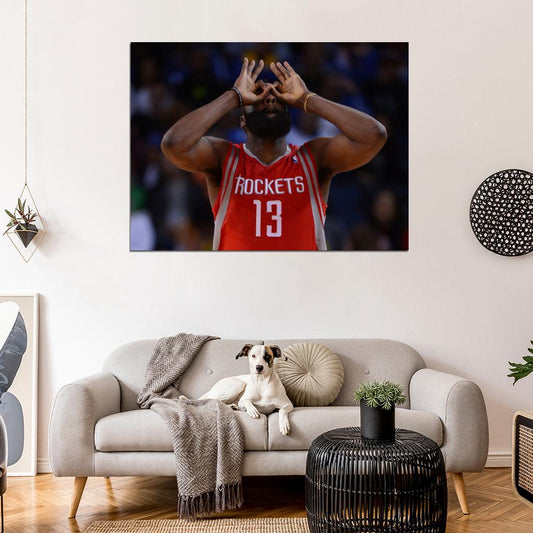 James Harden Beard Basketball Sport Wall Art Print Poster