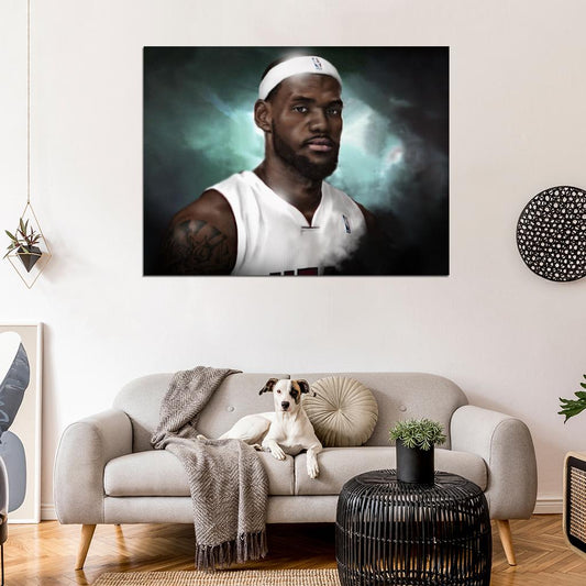 The King LeBron James Painting Artwork Art Basketball Sport Wall Art Print Poster