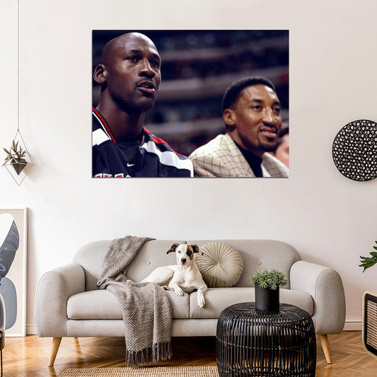 Michael Jordan Scottie Pippen Legends Basketball Sport Wall Art Print Poster