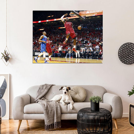 LeBron James Monster Dunk Basketball Sport Wall Art Print Poster