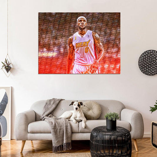 King James LeBron Art Basketball Sport Wall Art Print Poster