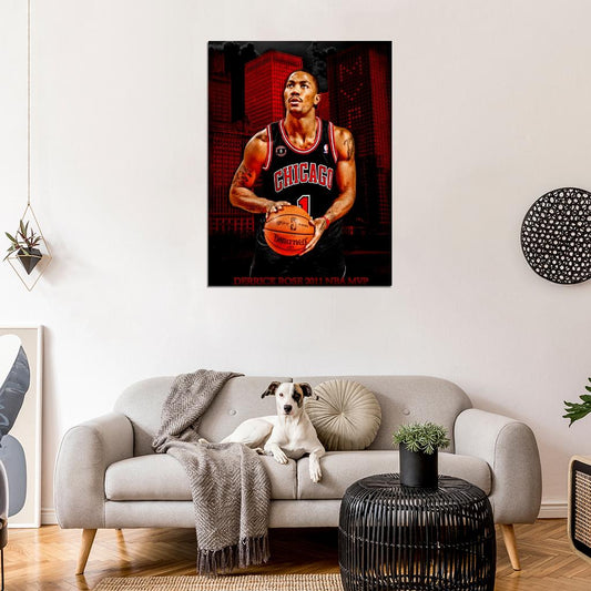 Derrick Rose MVP Art Basketball Sport Wall Art Print Poster