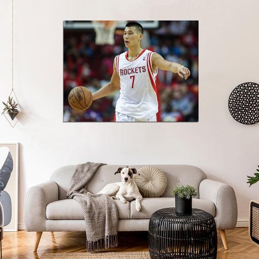 Jeremy Lin Shu-How Basketball Sport Wall Art Print Poster