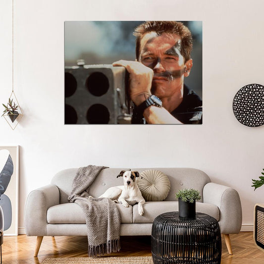 Arnold Schwarzenegger Rocket Launcher Commando Movie Actor Wall Art Print Poster