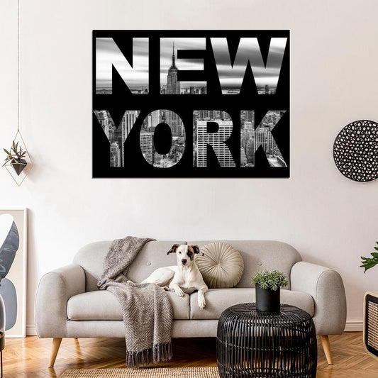 New York City NYC Black White BW Amazing Awesome Skyline Buildings Wall Art Print Poster