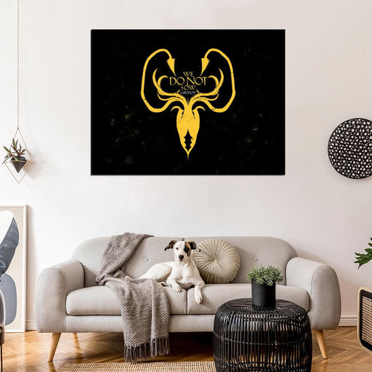 House Greyjoy of Pyke Logo Sigil Coat of Arms Game of Thrones Wall Art Print Poster