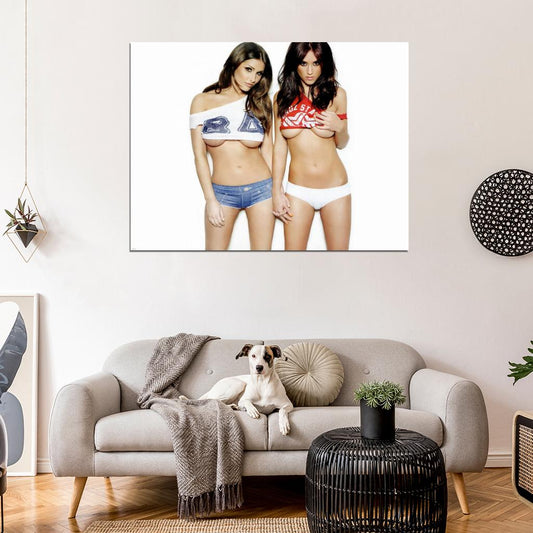 Lucy Pinder Rosie Jones Sexy Girls Hot Boobs Tits Wall Art Print Poster