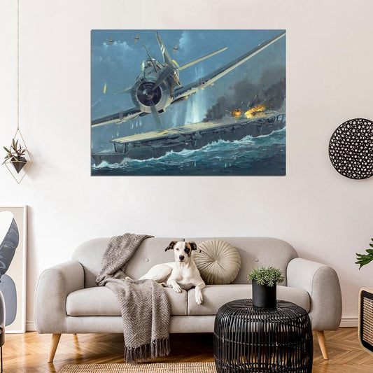 Zuiho-class Aircraft Carrier World War 2 WW2 Painting Art Wall Art Print Poster