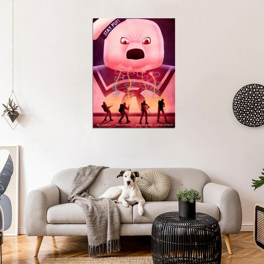 Ghostbusters Movie Stay Puft Marshmallow Man Artwork Art Wall Art Print Poster