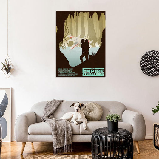 Star Wars Empire Strikes Back Dagobah X-Wing Yoda Luke Art Artwork Wall Art Print Poster