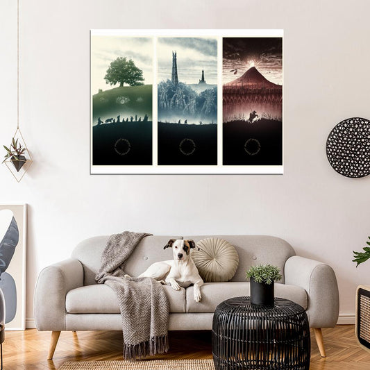 The Lord of the Rings Trilogy Amazing Painting Landscape Cool Art Artwork Wall Art Print Poster