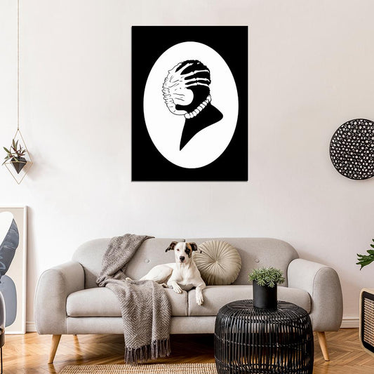 Alien Movie Facehugger Aliens BW Cool Art Artwork Wall Art Print Poster