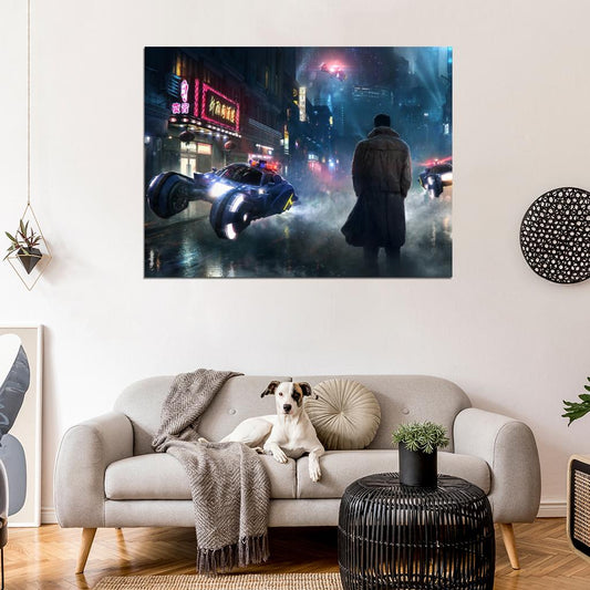 Blade Runner Awesome Art Cyberpunk Movie Rick Deckard Wall Art Print Poster
