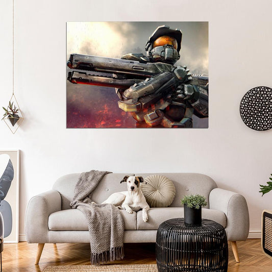Halo Master Chief Weapon Rifle Best Game Art Wall Art Print Poster