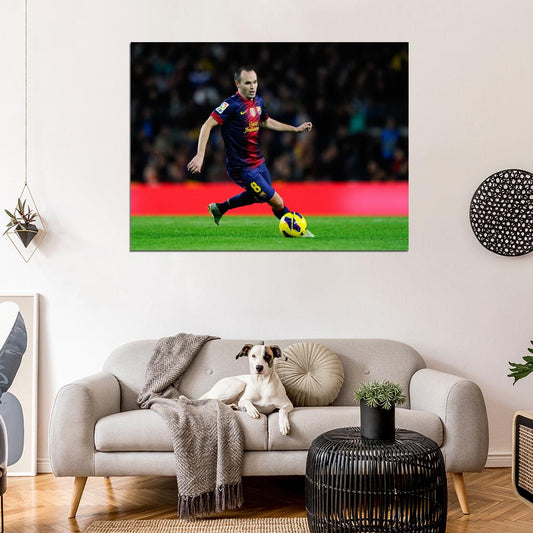 Andres Iniesta Spain Football Soccer Sport Wall Art Print Poster