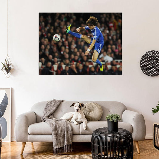 David Luiz Chelsea Brazil Football Soccer Sport Wall Art Print Poster