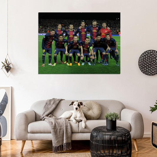 FC Club Team Squad Catalonia Spain Barca Football Soccer Sport Wall Art Print Poster