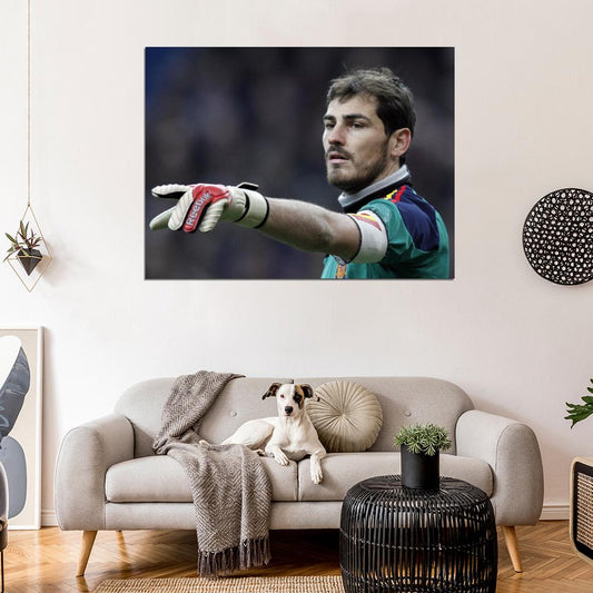 Iker Casillas Madrid Spain Goalkeeper Football Soccer Sport Wall Art Print Poster
