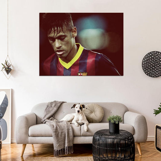 Neymar da Silva Santos Brazil FC Football Soccer Sport Wall Art Print Poster