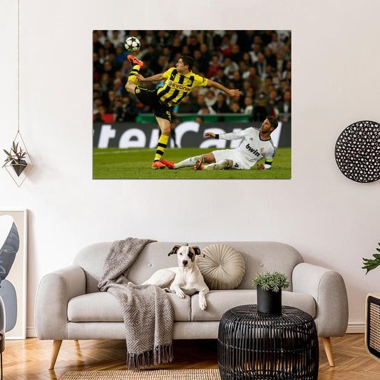 Robert Lewandowski Poland Football Soccer Sport Wall Art Print Poster