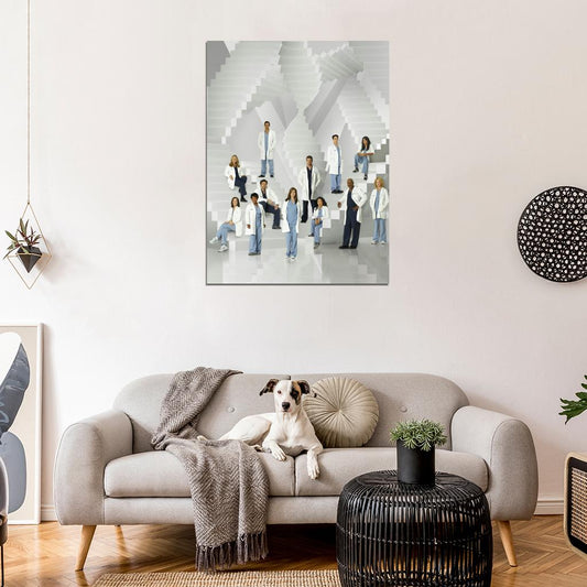 Grey's Anatomy Cast Characters TV Series Wall Art Print Poster