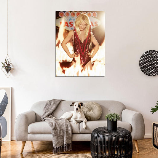 Britney Spears Hot Fire Pop Singer Music Art Wall Art Print Poster
