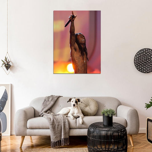 Lil Wayne Tattoo Body Hip Hop Singer Music Art Wall Art Print Poster