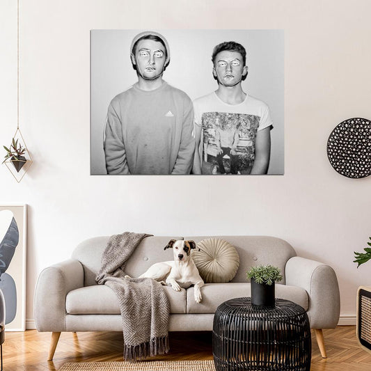 Disclosure Electronic Duo Music BW Art Wall Art Print Poster