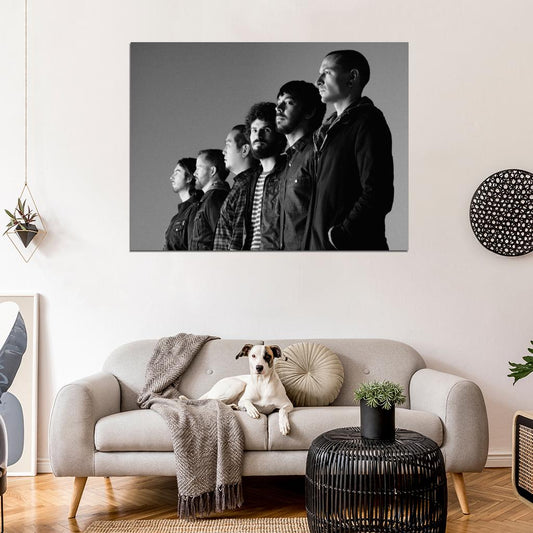 Linkin Park Rock Band Music BW Art Wall Art Print Poster