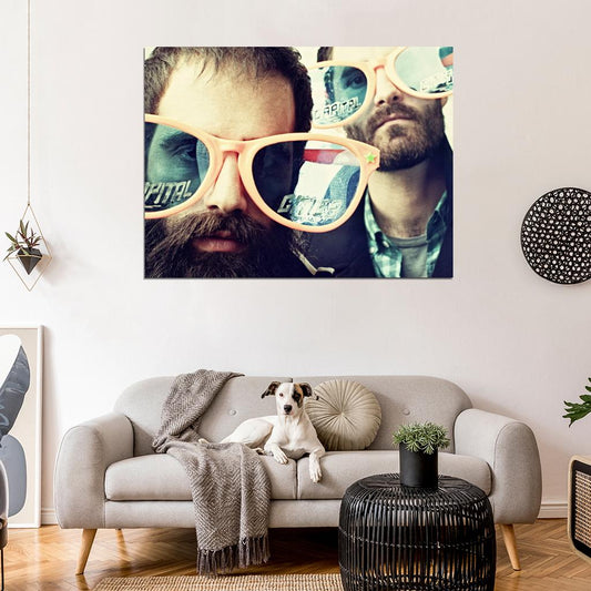 Capital Cities Glasses Indie Pop Band Music Art Wall Art Print Poster