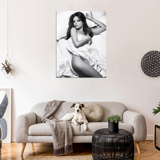 Mila Kunis Hot Sexy Actress BW Art Wall Art Print Poster