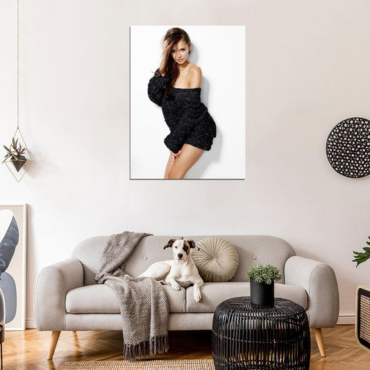 Nina Dobrev Sexy Actress Art Wall Art Print Poster