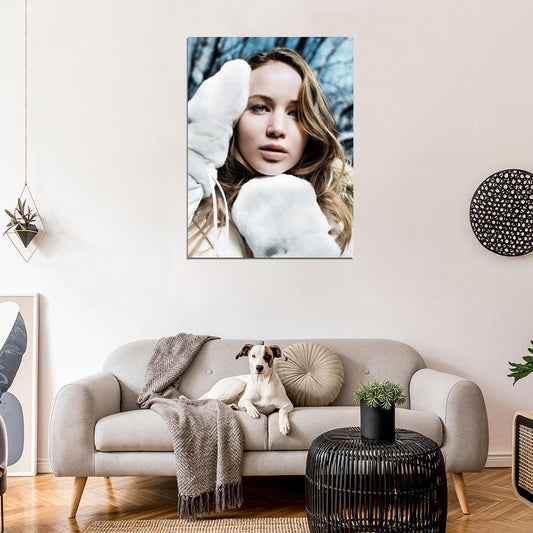 Jennifer Lawrence Portrait Actress Art Wall Art Print Poster
