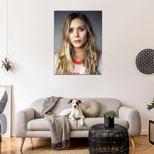 Elizabeth Olsen Portrait Actress Art Wall Art Print Poster