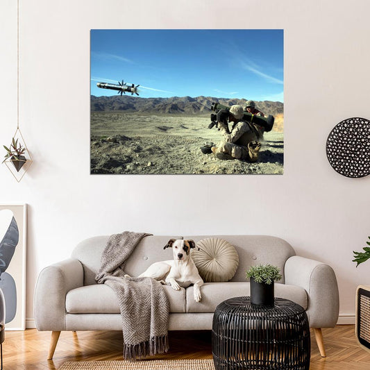 FGM-148 Javelin US Army Soldier War Military Wall Art Print Poster