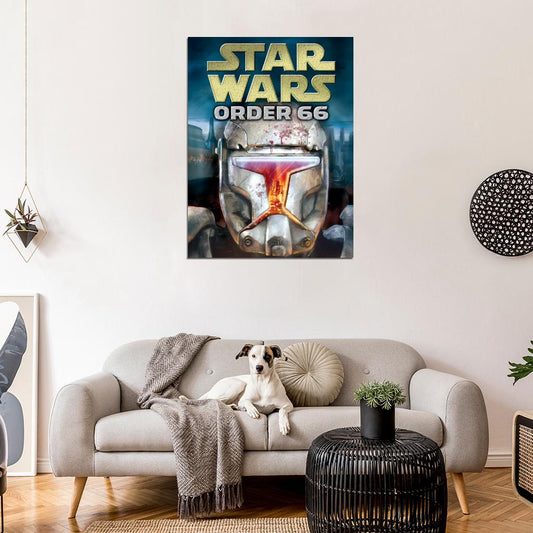 Star Wars Order 66 Clone Trooper Helmet Art Wall Art Print Poster