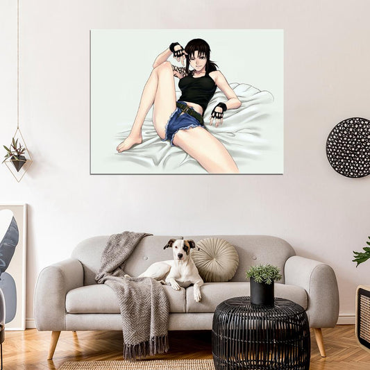 Revy Sexy Girl Black Lagoon Hot Legs Anime Manga Art Wall Art Print Poster