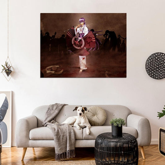 High School of the Dead Busujima Saeko Blood Anime Manga Art Wall Art Print Poster