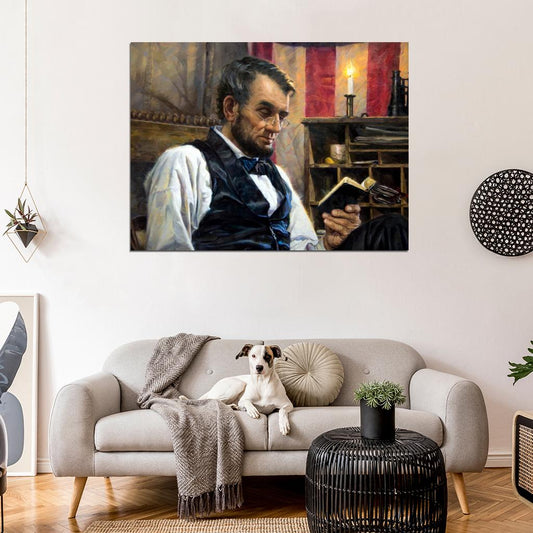 Abraham Lincoln President of the United States Portrait Painting Art Wall Art Print Poster
