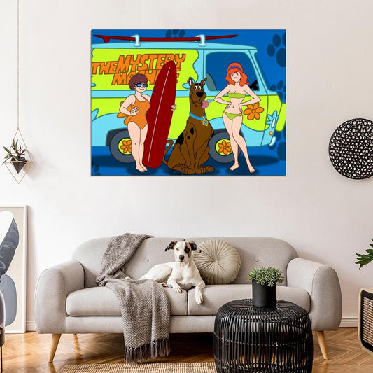 Scooby-Doo Velma Dinkley Daphne Blake Cool Cartoon Art Wall Art Print Poster